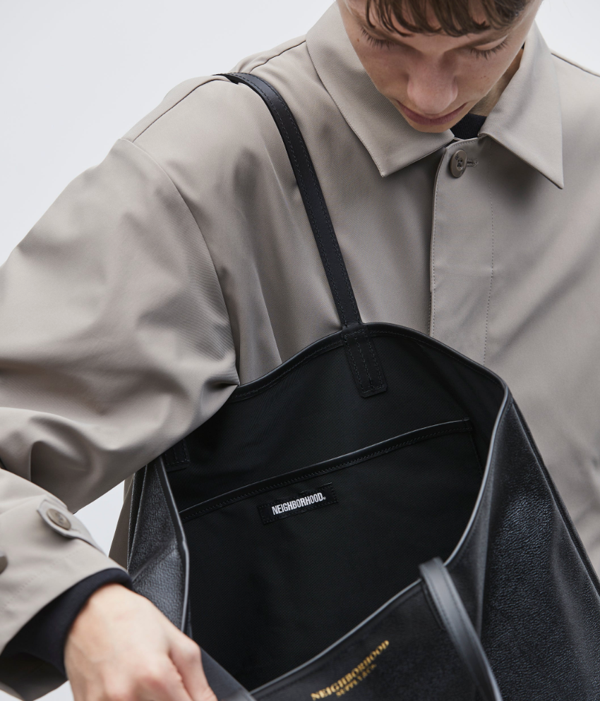 NEIGHBORHOOD COATED TOTE BAG 251TQNH-CG01