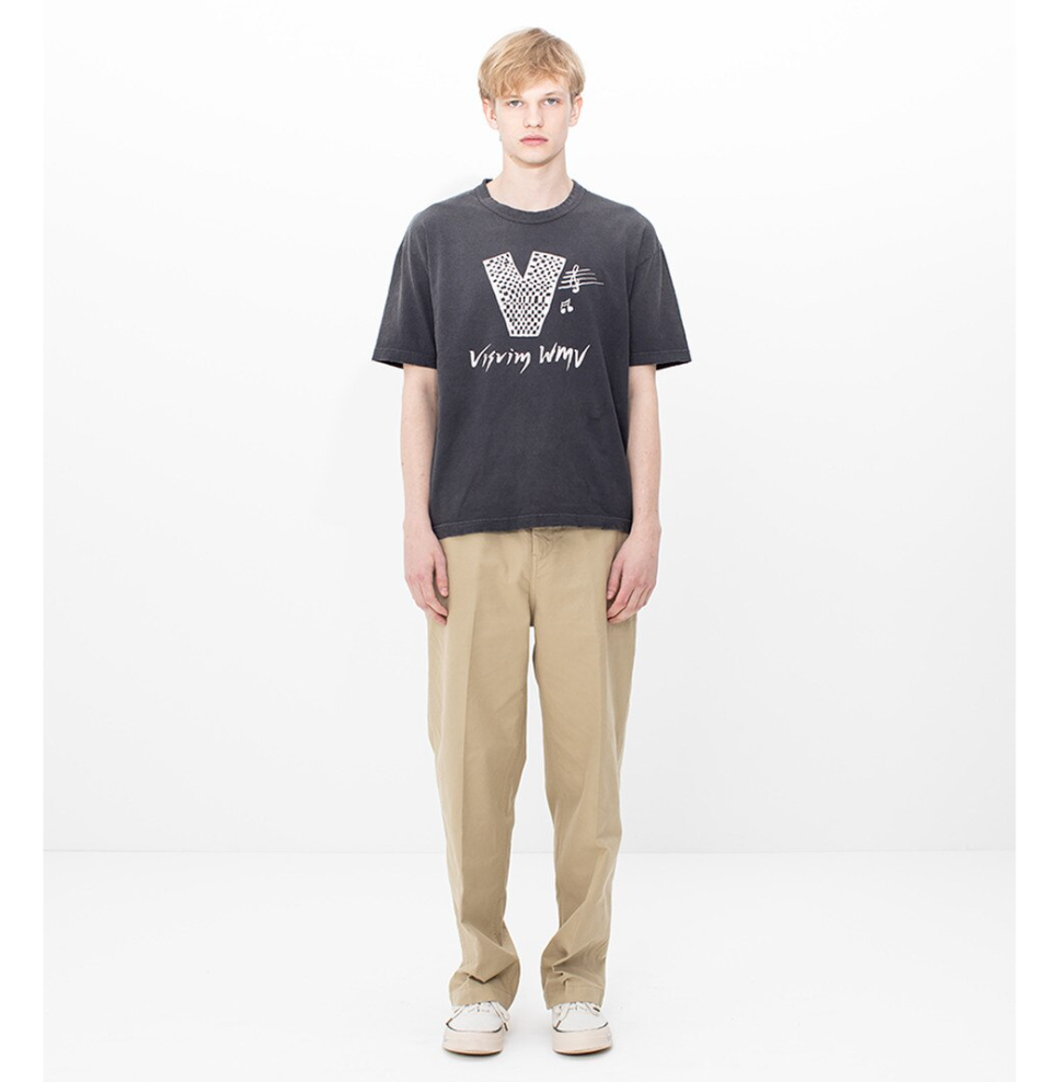 VISVIM JUMBO TEE S/S V CRASH 0125105010014
