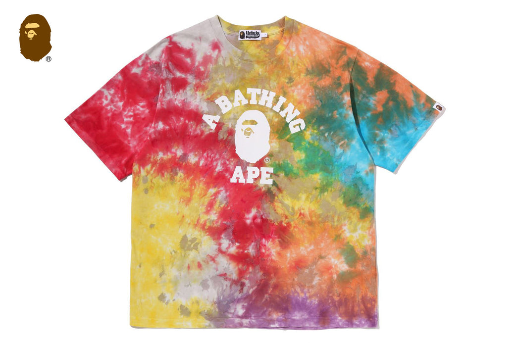 BAPE TIE DYE COLLEGE RELAXED T-SHIRT 1M30-109-004