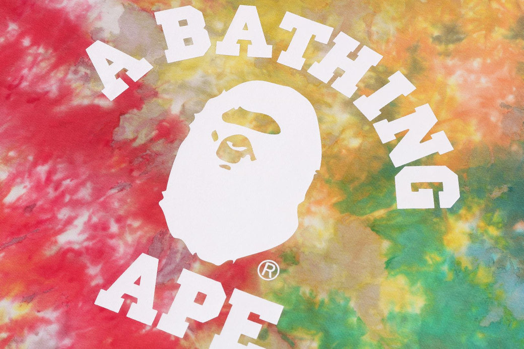 BAPE TIE DYE COLLEGE RELAXED T-SHIRT 1M30-109-004
