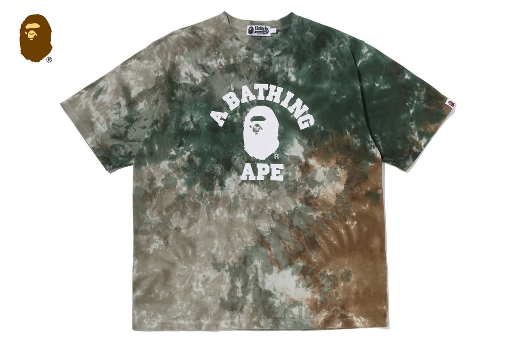 BAPE TIE DYE COLLEGE RELAXED T-SHIRT 1M30-109-004