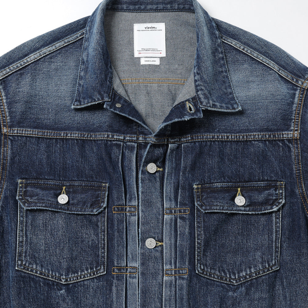 VISVIM SS 101X JKT DMGD-1010 DENIM JACKET 0126105006003
