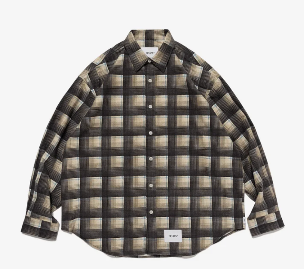 WTAPS TXT 02 / LS / COTTON. FLANNEL. TEXTILE. OF 261TQDT-SHM02