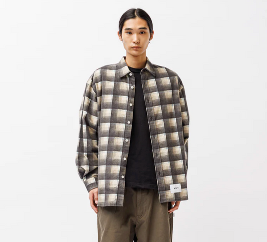 WTAPS TXT 02 / LS / COTTON. FLANNEL. TEXTILE. OF 261TQDT-SHM02