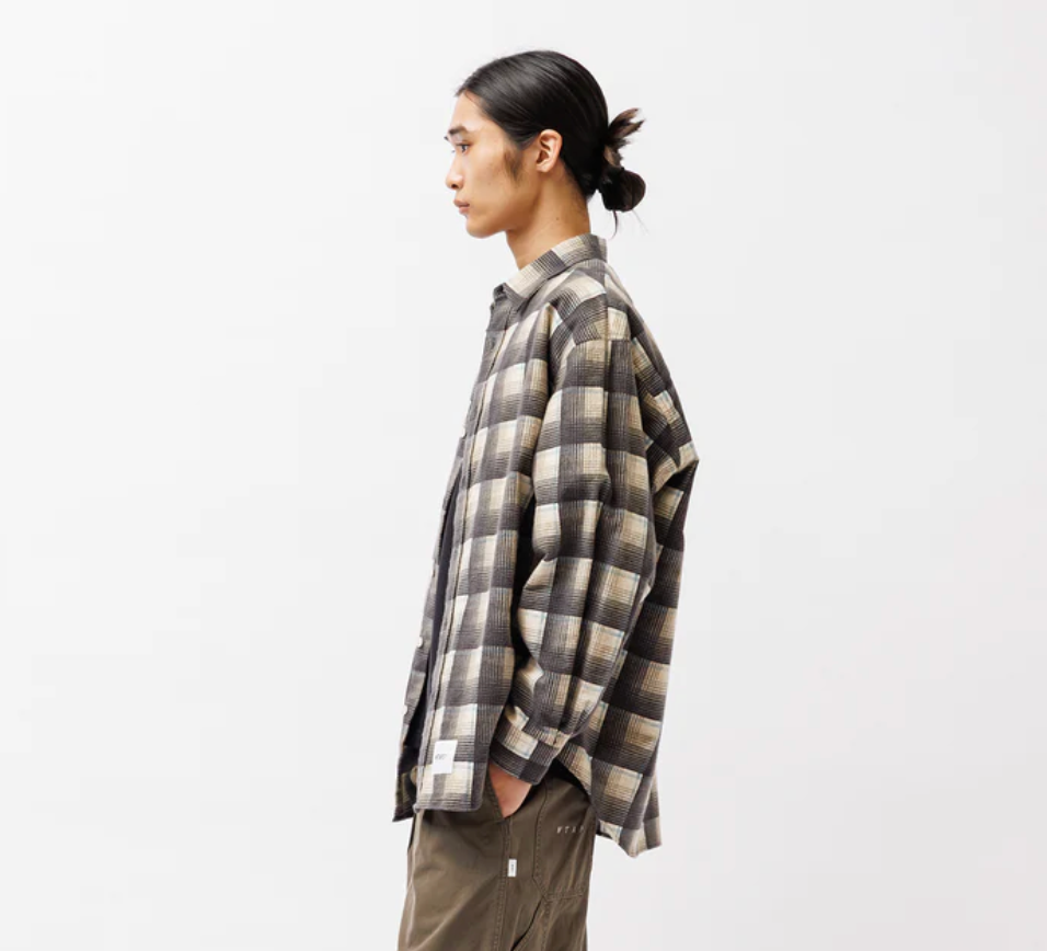 WTAPS TXT 02 / LS / COTTON. FLANNEL. TEXTILE. OF 261TQDT-SHM02