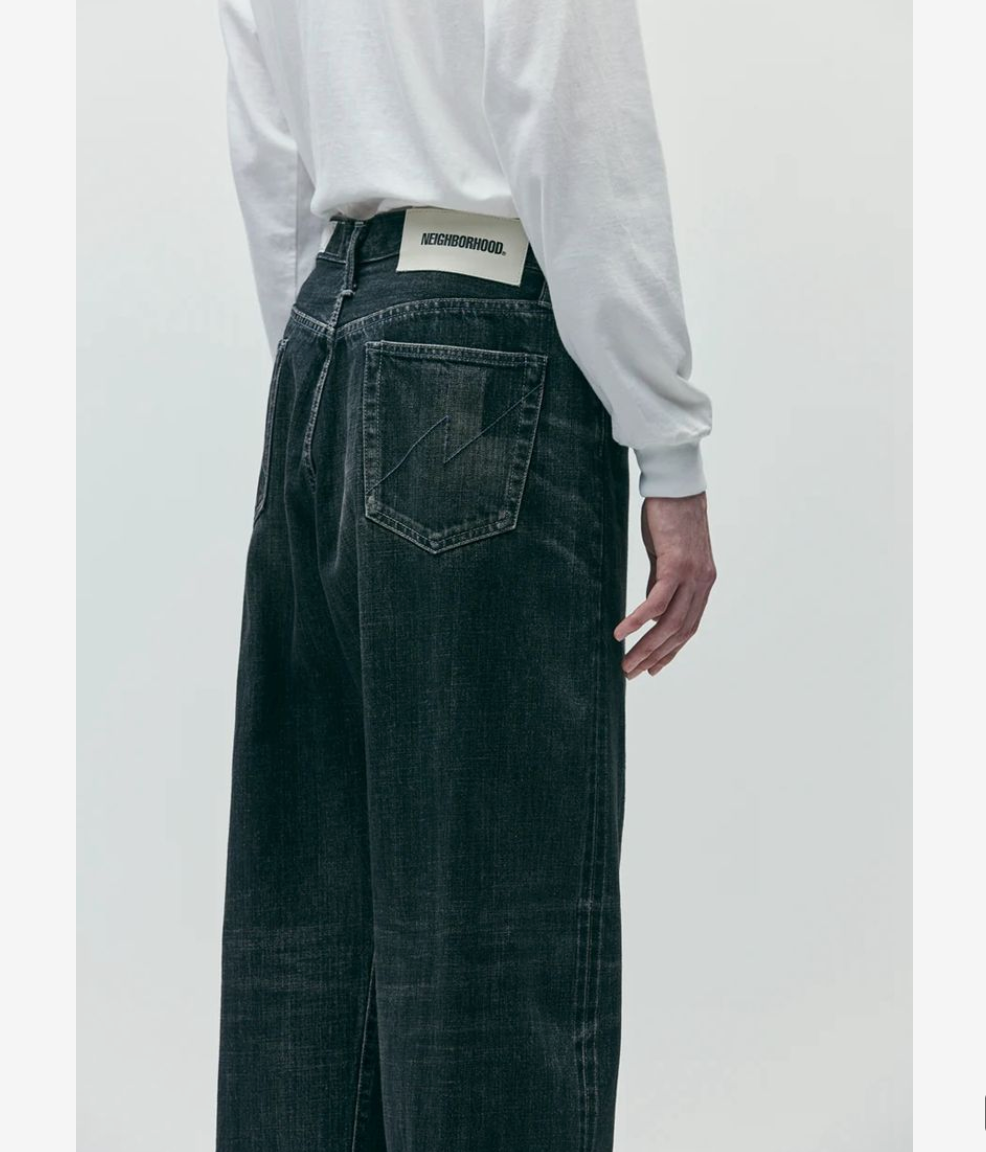 NEIGHBORHOOD WASHED DENIM DP WIDE PANTS 252XBNH-PTM04