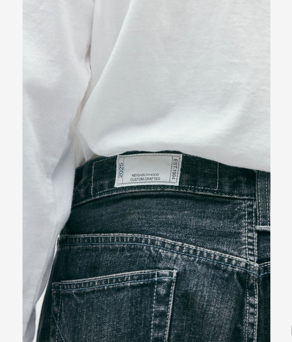 NEIGHBORHOOD WASHED DENIM DP WIDE PANTS 252XBNH-PTM04