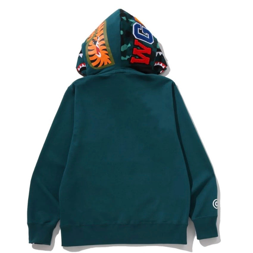 BAPE COLOR CAMO SHARK FULL ZIP DOUBLE HOODIE 1M30-115-009