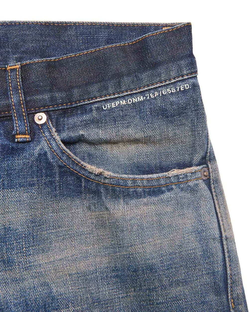 U.E. DAMAGED DENIM REGULAR-FIT JEANS UE-262026