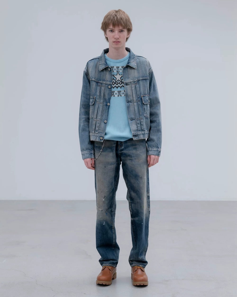 U.E. DAMAGED DENIM TRUCKER JACKET UE-262024