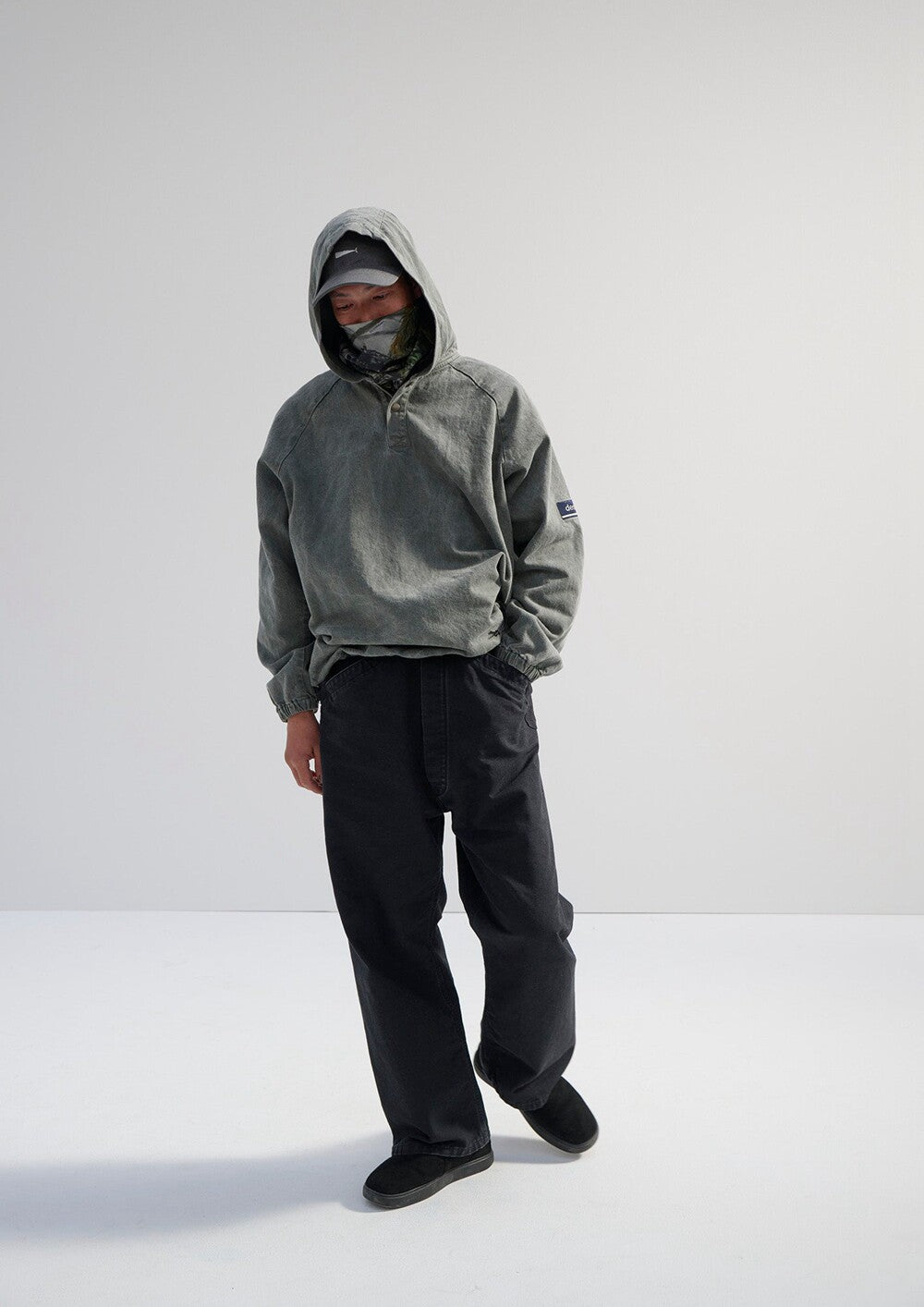 DESCENDANT MOLE HOODED LS SHIRT PIGMENT DYE 262WVDS-SHM04