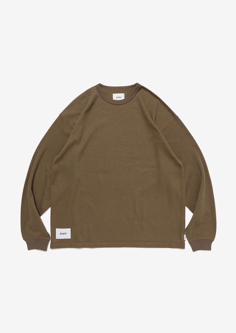 WTAPS WAFFLE STANDARD LS COTTON T-SHIRT 262ATDT-CSM28