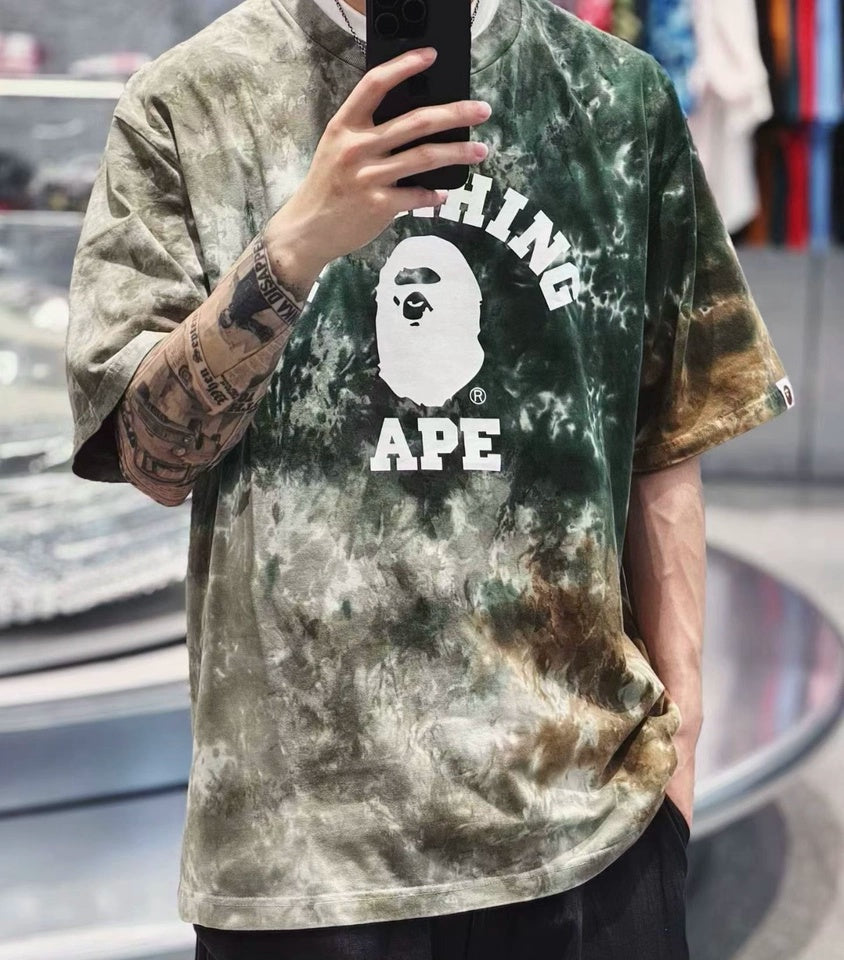 BAPE TIE DYE COLLEGE RELAXED T-SHIRT 1M30-109-004