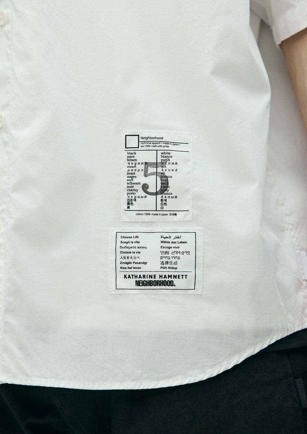 NEIGHBORHOOD KATHARINE HAMNETT BW OVER SHIRT SS 261SPKHN-SHM01