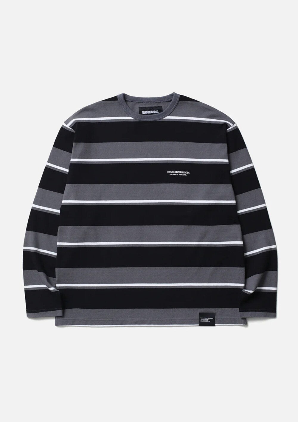 NEIGHBORHOOD BORDER CREW NECK LS 261UWNH-CSM12