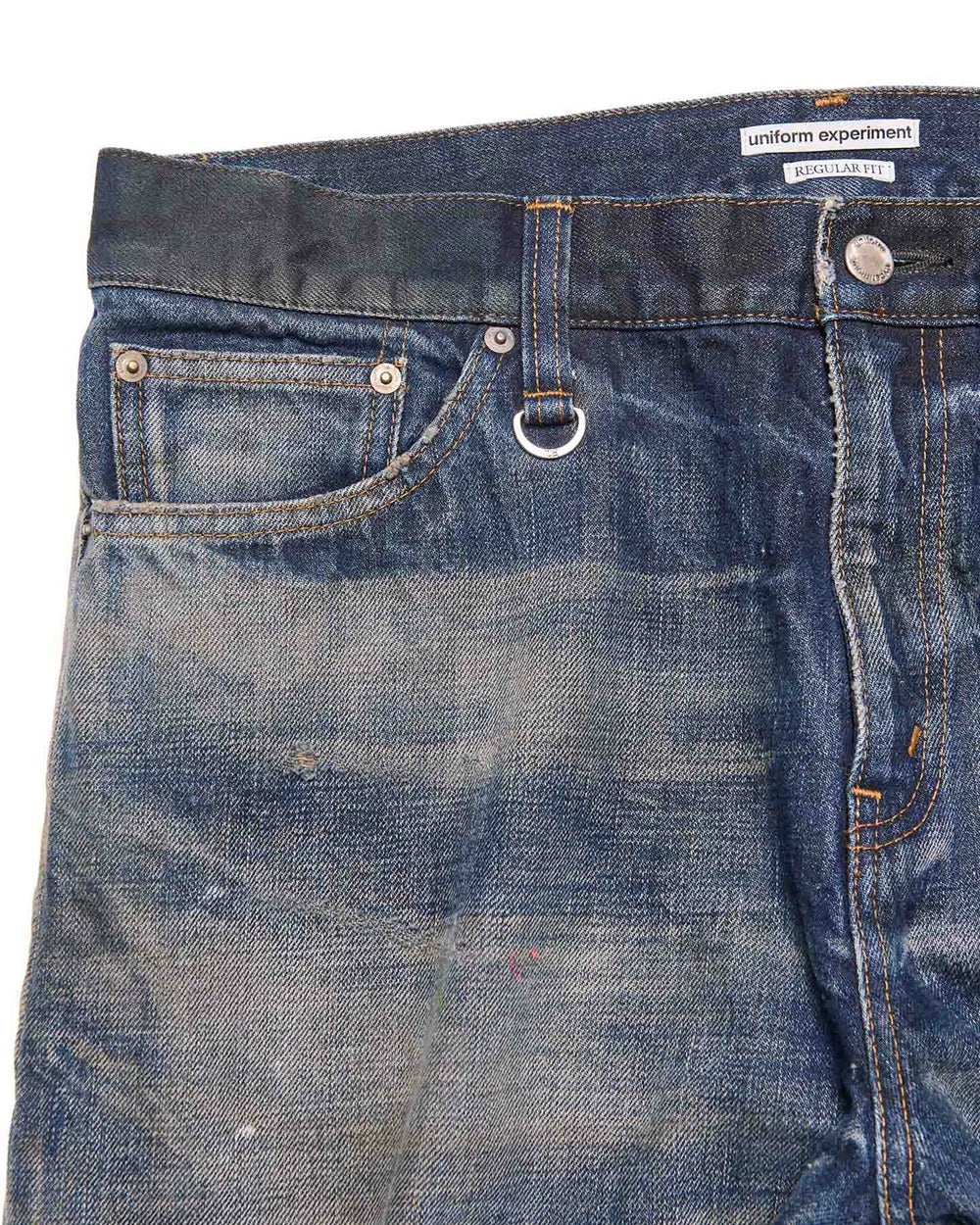 U.E. DAMAGED DENIM REGULAR-FIT JEANS UE-262026