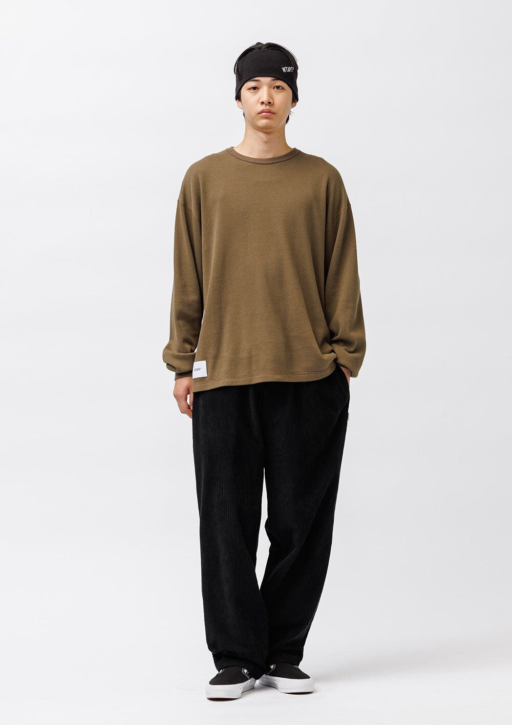 WTAPS WAFFLE STANDARD LS COTTON T-SHIRT 262ATDT-CSM28