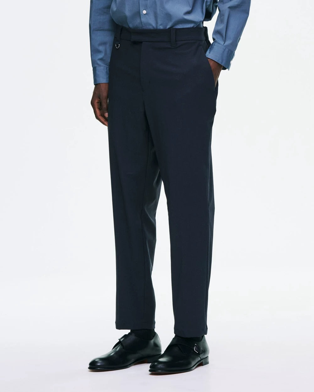 SOPHNET 4-WAY STRETCH SLIM-FIT SHIRRING SLACKS SPNT-262057