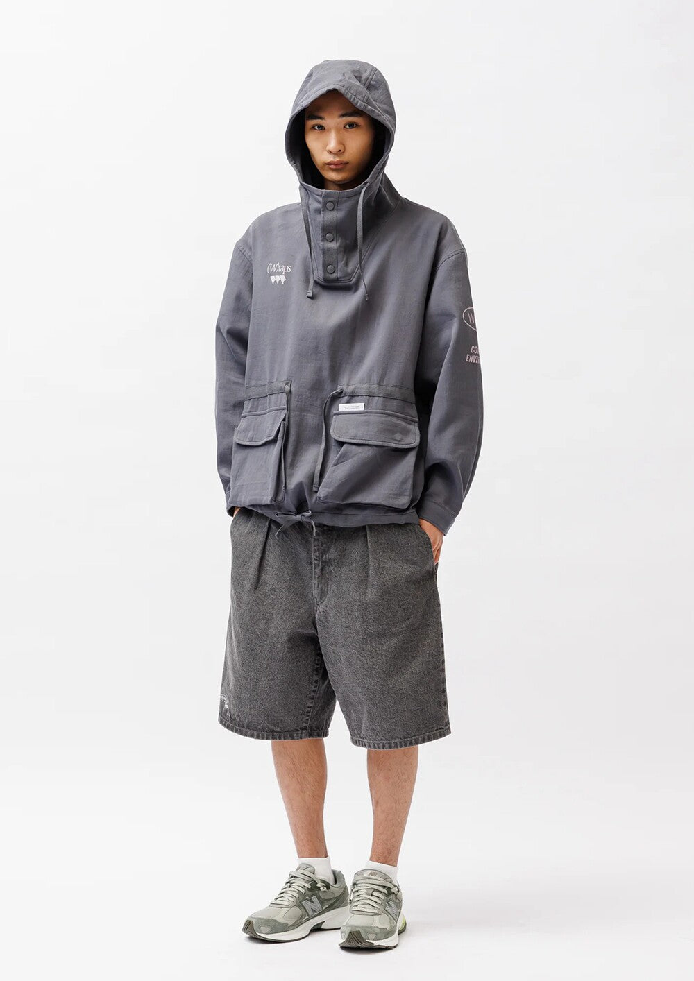 WTAPS CHAMBER TWILL HOODED PULLOVER SHIRT 261CWDT-SHM04