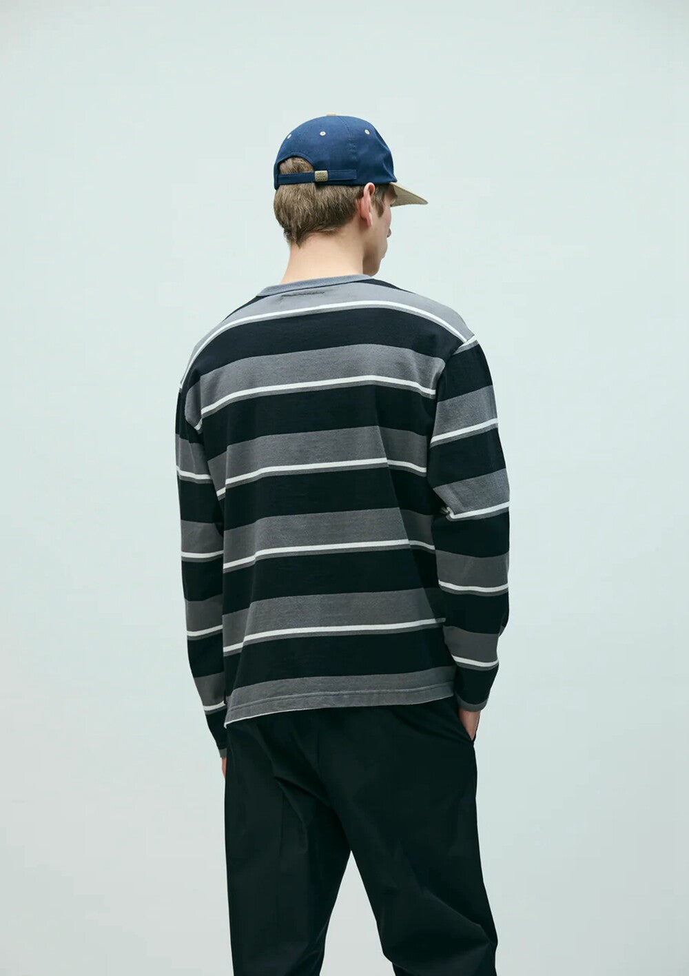 NEIGHBORHOOD BORDER CREW NECK LS 261UWNH-CSM12