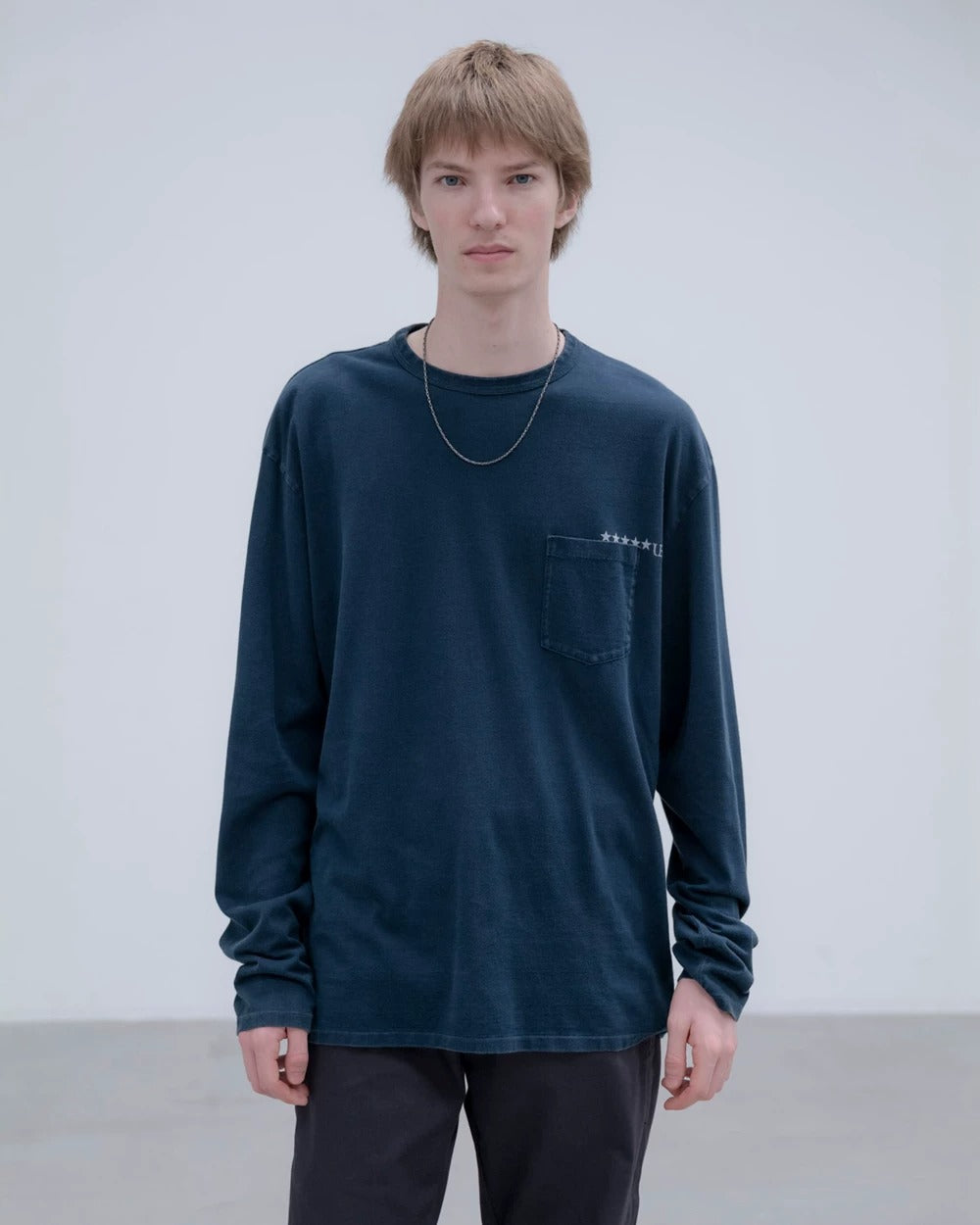 U.E. INDIGO L/S POCKET TEE UE-262032