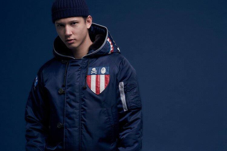 BAPE x NEIGHBORHOOD SHARK N-2B JACKET 171SZAPN-JKM01S