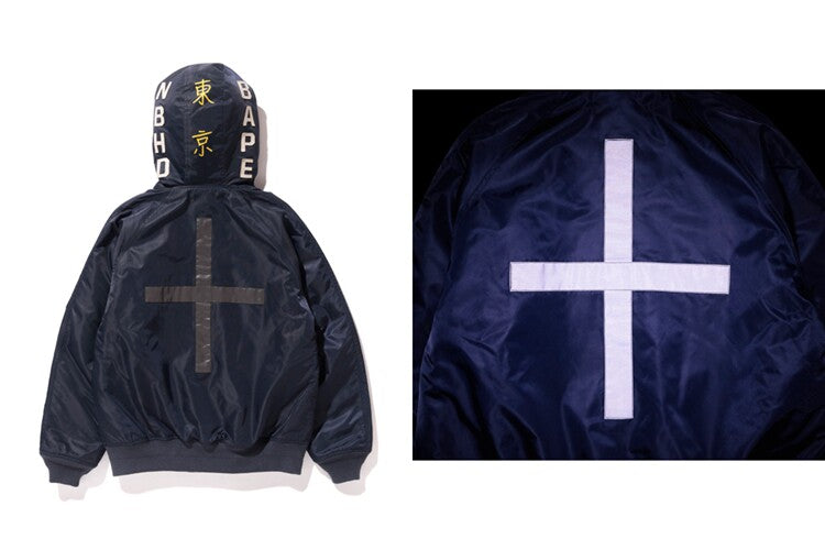 BAPE x NEIGHBORHOOD SHARK N-2B JACKET 171SZAPN-JKM01S