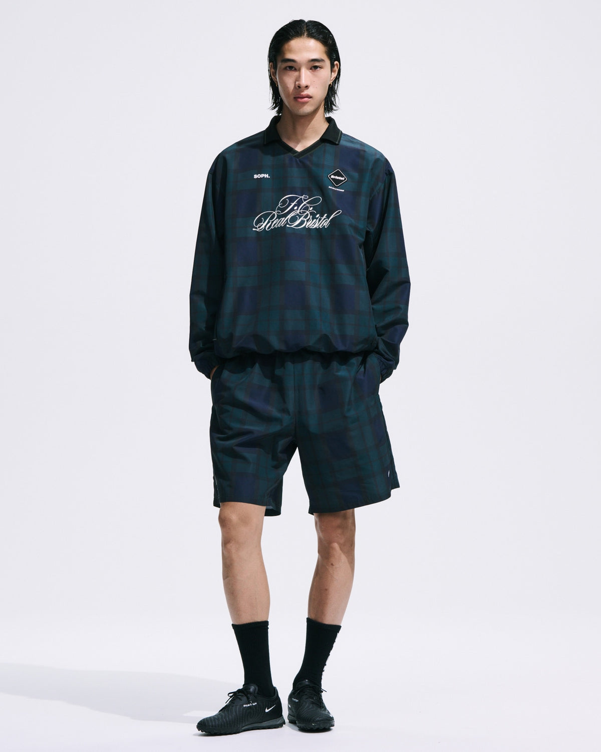FCRB PLAID PRACTICE SHORTS MEN 26SS FCRB-260030