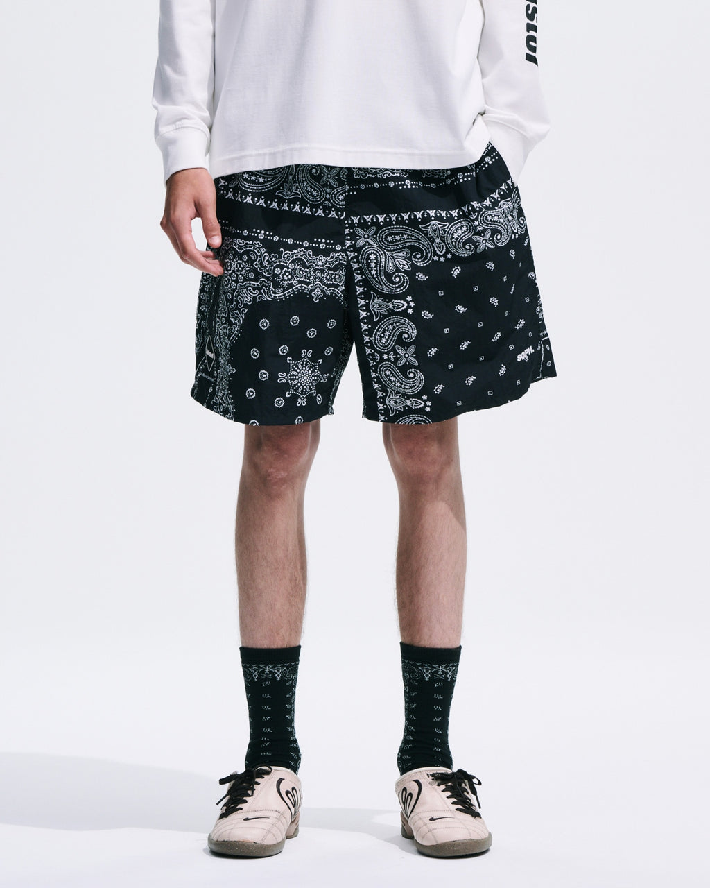 FCRB BANDANA NYLON EASY BANDANA RELAXED SHORTS MEN 26SS FCRB-260039