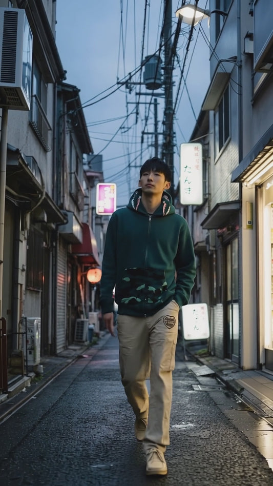 BAPE COLOR CAMO SHARK FULL ZIP DOUBLE HOODIE 1M30-115-009